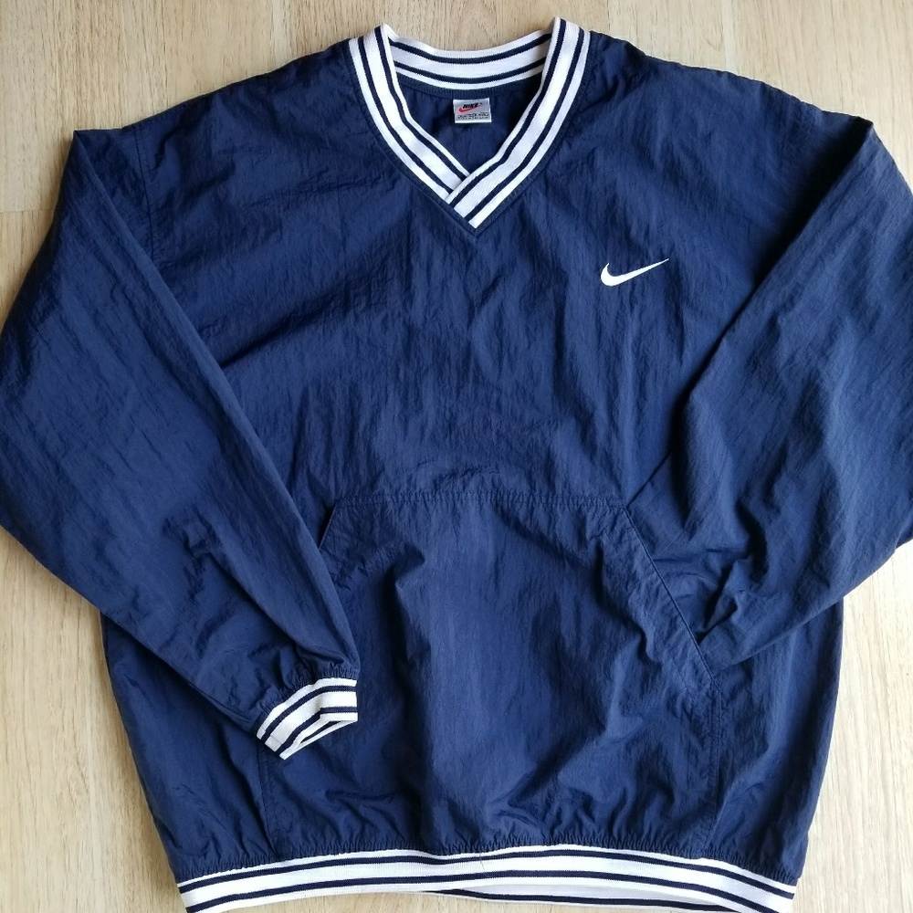 vintage nike windbreaker navy blue Sz XXL mens